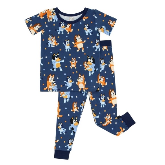Little Sleepies Other - Little Sleepies Bluey Dance Mode Two-Piece Short Sleeve Pajama Set